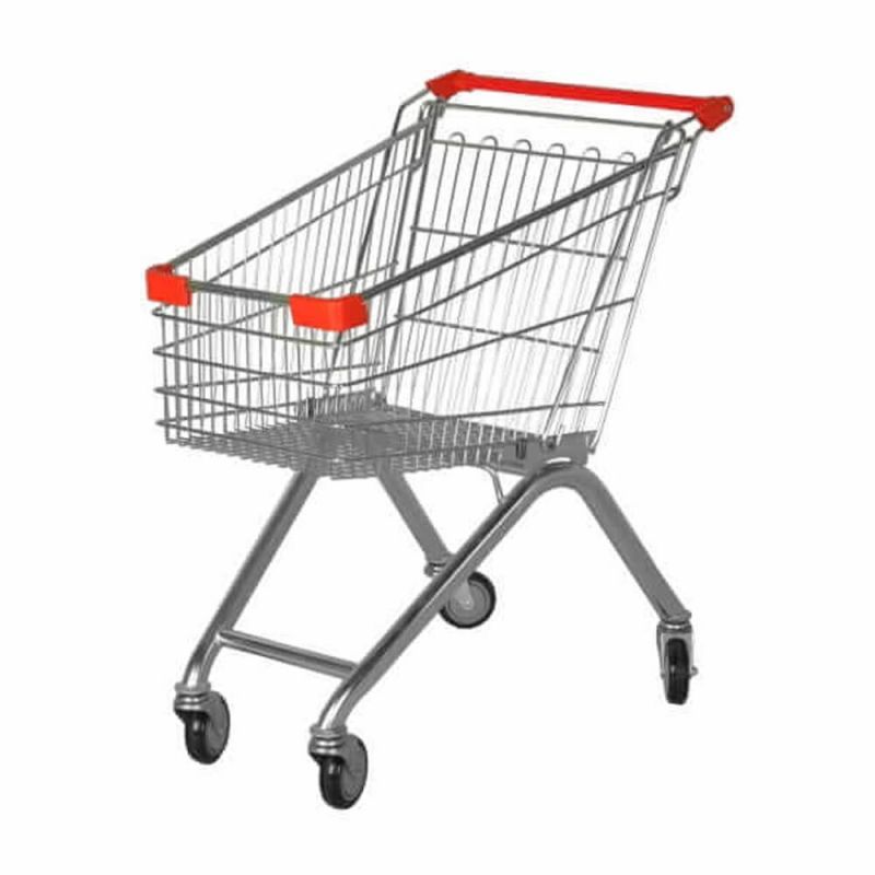 Trgovačka kolica metalna s kotačićima - 60L Cijena Akcija