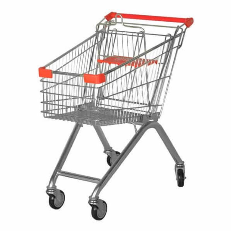 Trgovačka kolica metalna s kotačićima i sjedalom - 125L Cijena Akcija